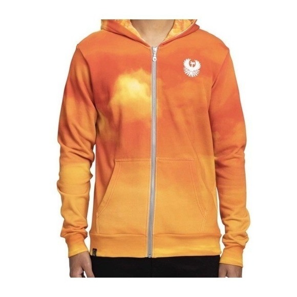 Pokémon Center Other - Pokemon Orange Tie Dye Full Zip Hoodie Sweatshirt w/Graphic